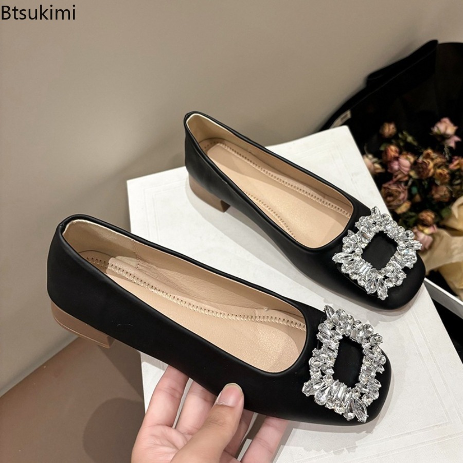 新着女性ソフトレザーシューズ快適な革の高級クリスタルファッシ - Shoes For Women Flats のレビューと価格