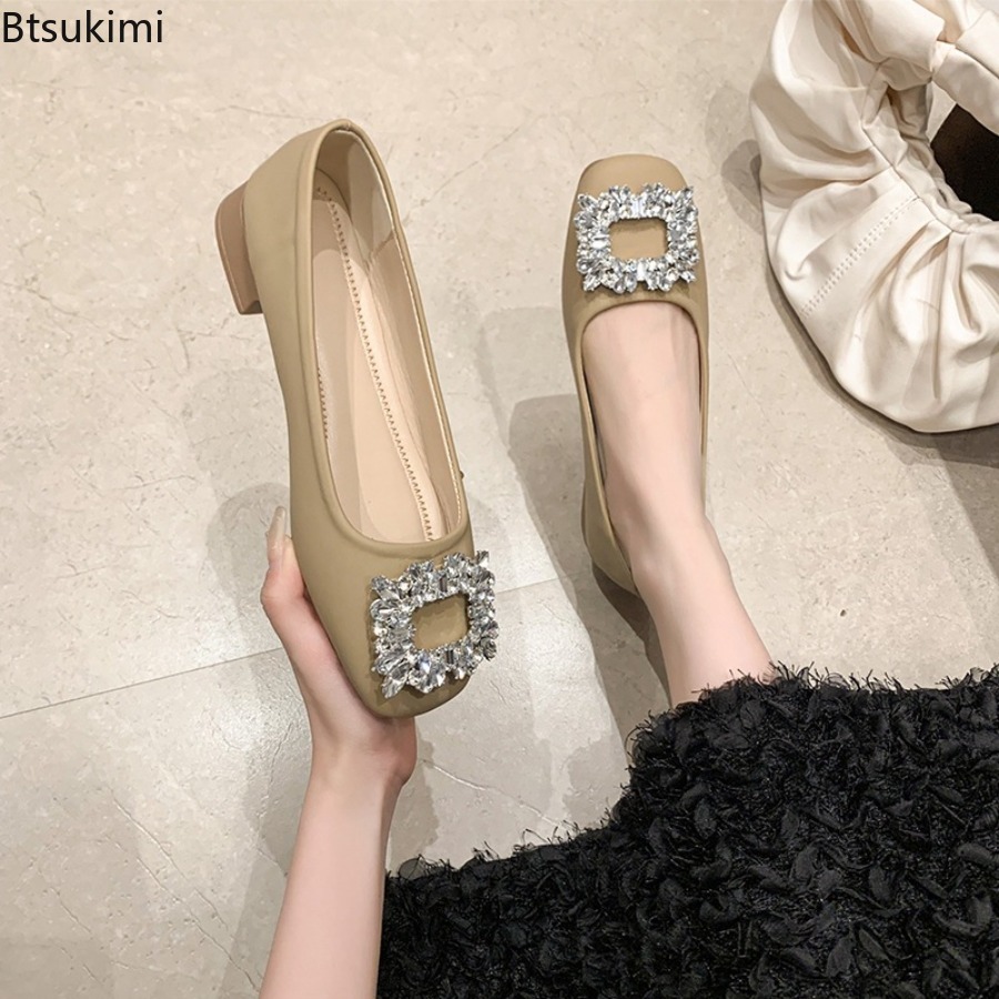 新着女性ソフトレザーシューズ快適な革の高級クリスタルファッシ - Shoes For Women Flats のレビューと価格