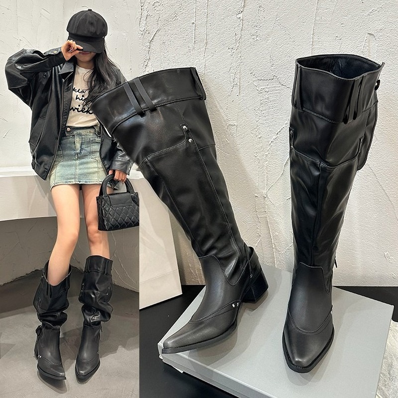 ラップシングルブーツ女性春夏ポインテッドトゥスタッズメタルバ - Suede Ankle Boot のレビューと価格