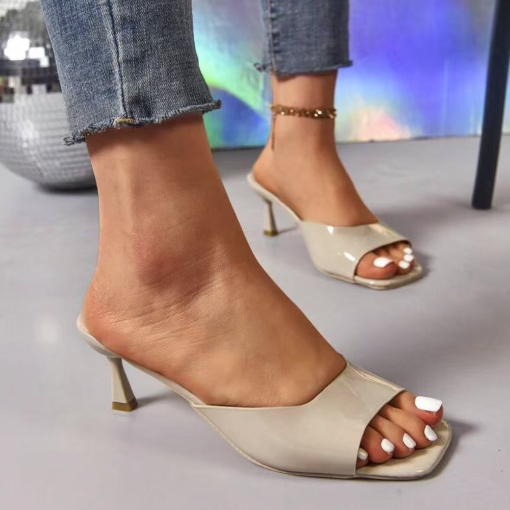 ファッションフィッシュマウススリッパサマーコンフォートドレス - Wide Fit Heels のレビューと価格