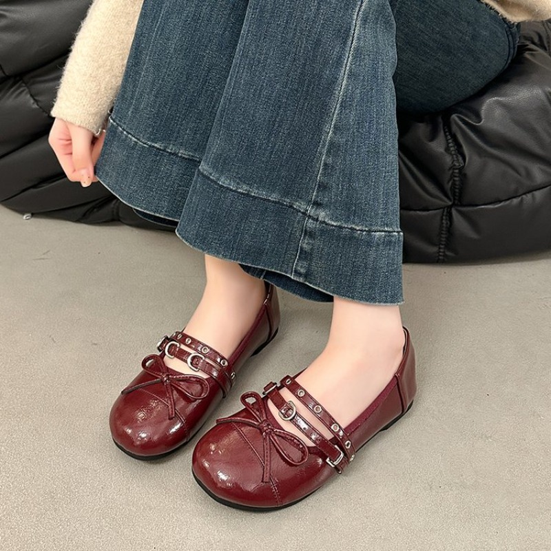 春浅履きスリッポン女性フラットシューズ快適なラウンドトゥソフ - Shoes For Women Flats のレビューと価格