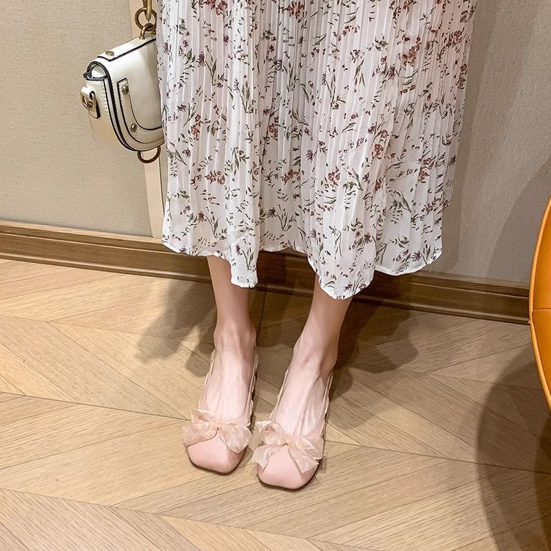 女性フラットスクエアトゥモカシン弓メリージェーン靴女性のため - Women Shoes Quick Delivery のレビューと価格