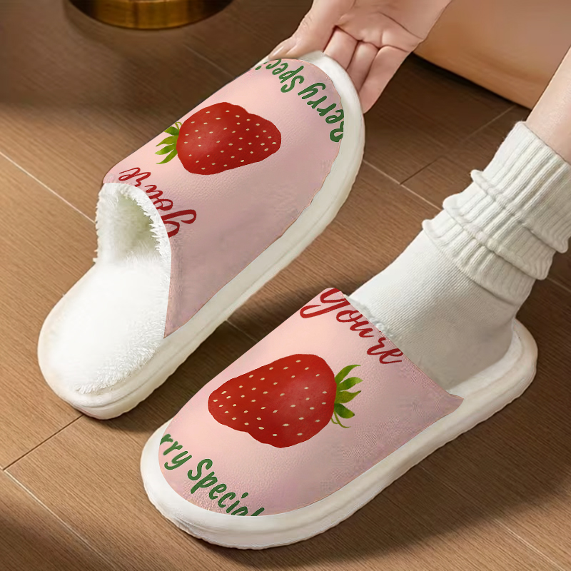 ストロベリークオート 高級プラッシュスリッパ メンズ レディ - Women Shoes Quote のレビューと価格