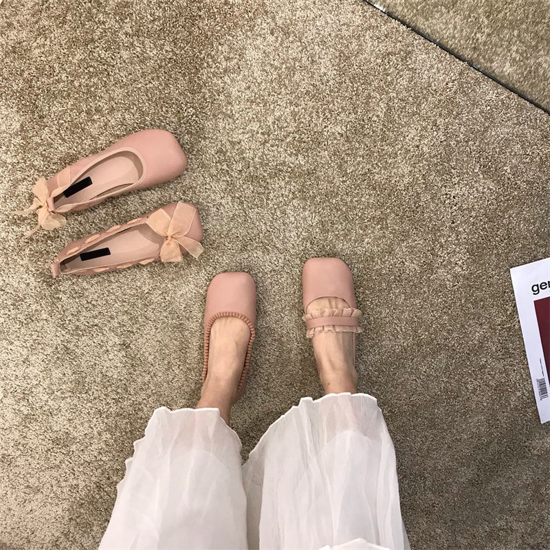 夏スクエアトゥスリッポンレディースシューズかわいい女性のフラ - Women Shoes Quick Delivery のレビューと価格