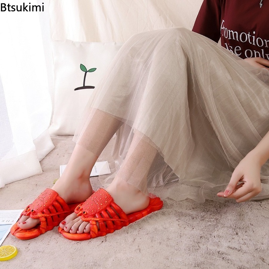 2026年新作 夏用 楽しい漫画風ロブスタースリッパ PVC - Women'S Shoes To Men'S のレビューと価格