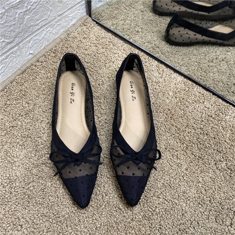 ボウ付きレディースサマーフットウェア、ローヒール、エレガント - Women Shoes Quick Delivery のレビューと価格