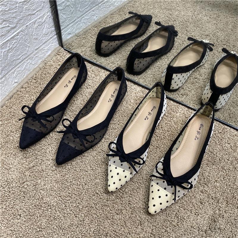 ボウ付きレディースサマーフットウェア、ローヒール、エレガント - Women Shoes Quick Delivery のレビューと価格