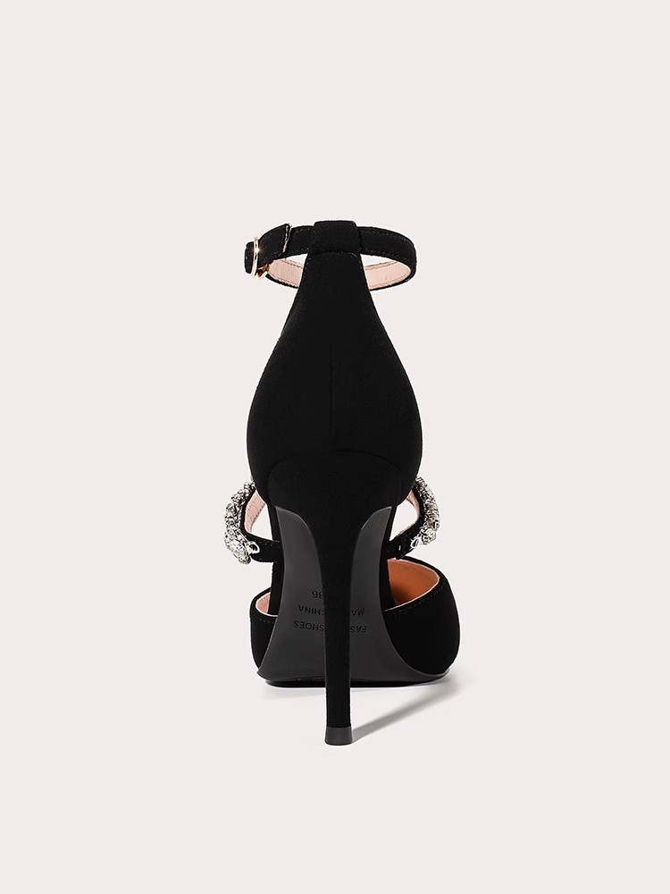 ローヒール薄型ハイヒール結婚式の靴夏の新しい尖ったレースメッ - Wide Fit Heels のレビューと価格