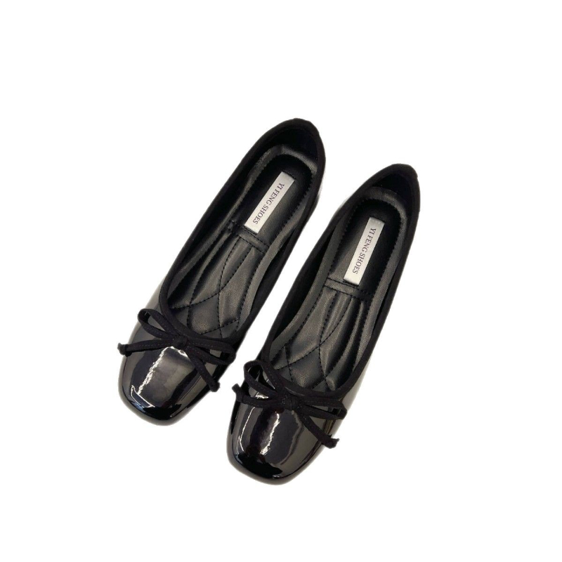 浅い女性用ソフトラウンドレディースフラットシューズ、スライド - Shoes For Women Flats のレビューと価格