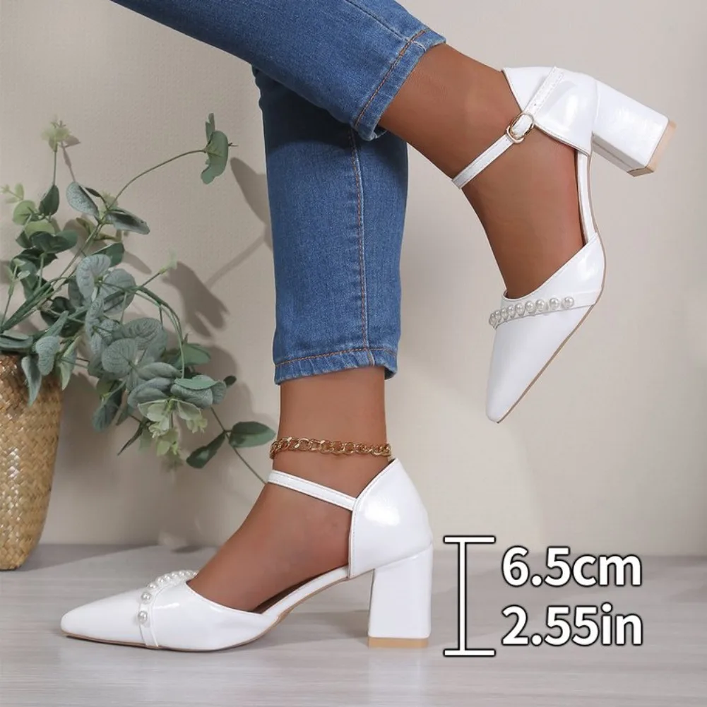 レディース ポインテッドトゥ ブロックヒール カットアウト  - Rhinestone Sandal Women のレビューと価格