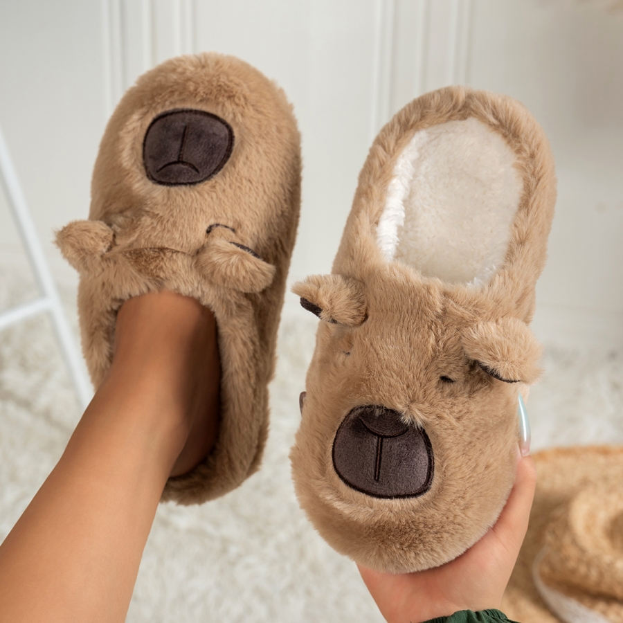 女性用漫画スリッパ 可愛いカピバラ柄 室内用ソフトソール 通 - Women Shoes For Winter のレビューと価格