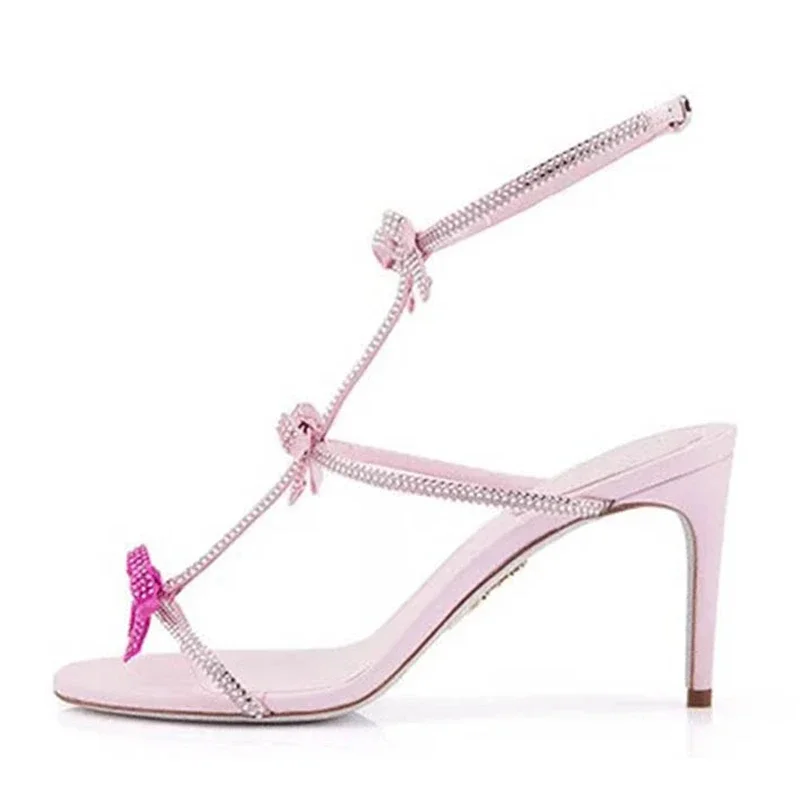 Aneikeh エレガントなシルクラインストーン装飾ハイヒー - Rhinestone Sandal Women のレビューと価格